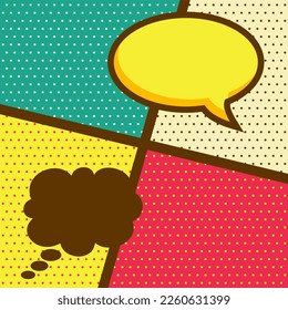 comic pop art scene template background