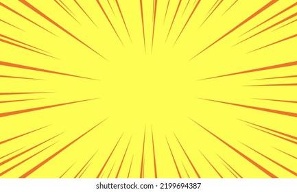 Comic pop art pop art star burst yellow background