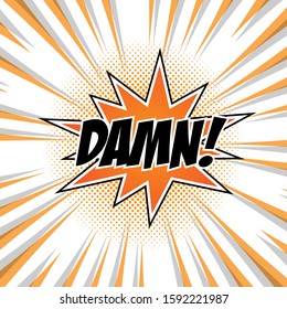 Comic Pop Art with Star Style and Orange Color