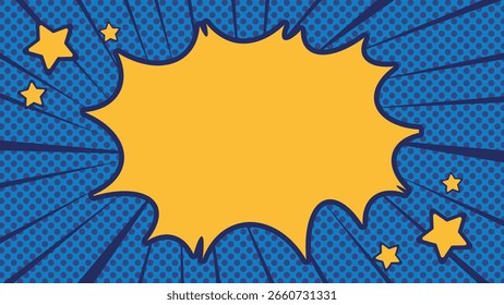 Fondo de estilo de arte Pop de cómic con espacio de copia de discurso de burbuja en el centro. Estilo adolescente funky para el fondo material de la promoción 