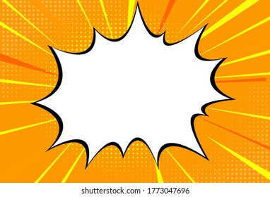 Antecedentes de burbujas de palabras con estilo de arte pop cómico. EPS10 de ilustración vectorial