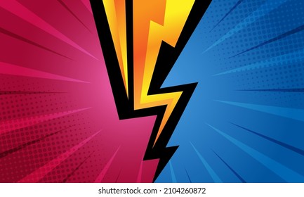 comic pop art versus fight background