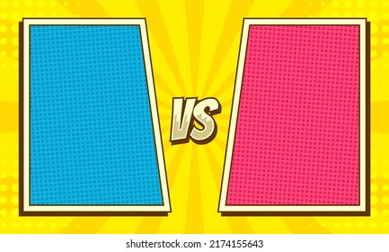 Comic pop art versus fight background template