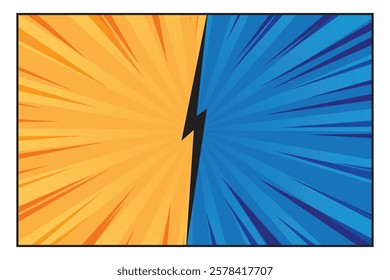 Comic pop art versus fight blank background template
