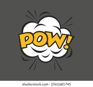 Comic pow bang graphic splash background banner concept. Vector flat graphic design illustration	