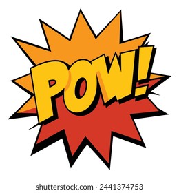 Comic Pow Splash Vector Illustration