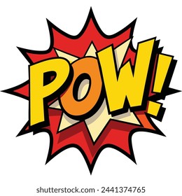 Comic Pow Splash Vector Illustration