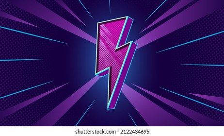 Comic With Purple Thunder Flash 