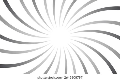 Velocidade radial cômica ​Ilustração de fundo ​ linhas, efeito gráfico vetorial monocromático.