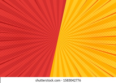 Comic radial speed lines background. Vector illustration.
