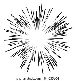 Comic Radial Speed Lines. Graphic Explosion with Speed Lines. Comic Book Design Element. Vector Illustration. Explosion vector illustration Square fight stamp Sun ray Star burst Spray paint