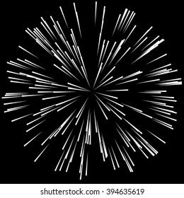 Comic Radial Speed Lines. Graphic Explosion with Speed Lines. Comic Book Design Element. Vector Illustration. Explosion vector illustration Square fight stamp Sun ray Star burst Spray paint Grunge.