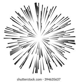Comic Radial Speed Lines. Graphic Explosion with Speed Lines. Comic Book Design Element. Vector Illustration. Explosion vector illustration Square fight stamp Sun ray Star burst Spray paint Grunge.