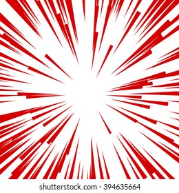 Comic Radial Speed Lines. Graphic Explosion with Speed Lines. Comic Book Design Element. Vector Illustration. Explosion vector illustration Square fight stamp Sun ray Star burst Spray paint Grunge.