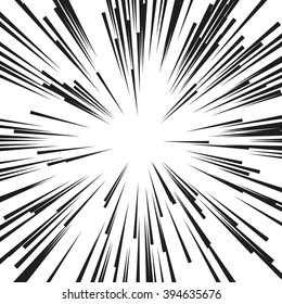 Comic Radial Speed Lines. Graphic Explosion with Speed Lines. Comic Book Design Element. Vector Illustration. Explosion vector illustration Square fight stamp Sun ray Star burst Spray paint Grunge.