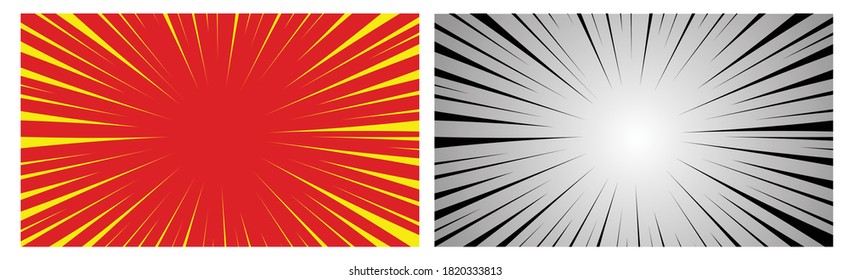 Comic Radial Speed Lines, vector design