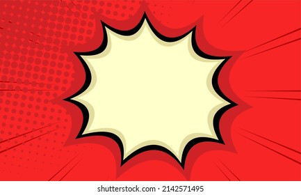 Comic red pop art background