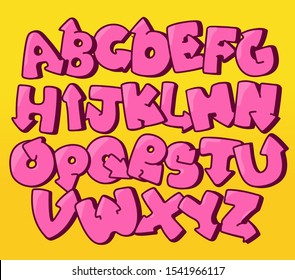 Comic retro letters set. Alphabet letters in style of comics, pop art  