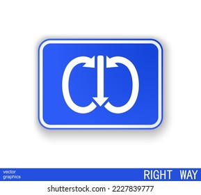 Comic road sign with an arrow. Unreal absurd direction. Cheerful motivational sign design. Vector template