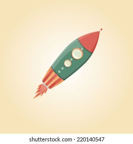 Comic Rocket Ship 