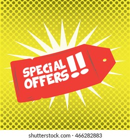 Comic sales, Vector illustration