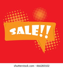 Comic sales, Vector illustration