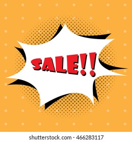 Comic sales, Vector illustration