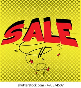 Comic sales, Vector illustration