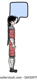 comic samurai illustration