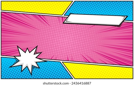 Comic scene page colorful background