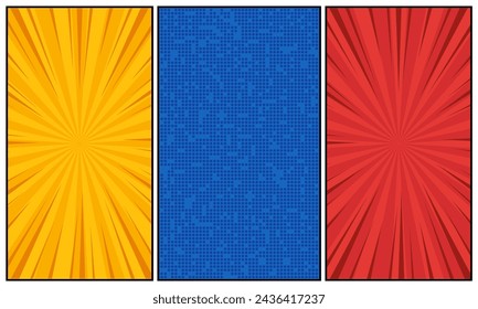 Comic scene page colorful background