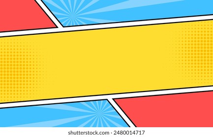 Página de escena de cómic fondo colorido