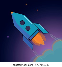 comic ship exploring the galaxy