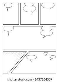 comic sketchbook page vector illustration