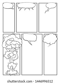 comic sketchbook page vector illustration