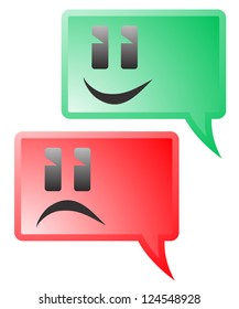 Comic smile symbols