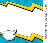 Comic social media template blank background