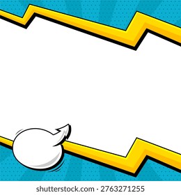 Comic social media template blank background
