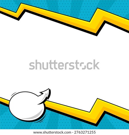 Comic social media template blank background