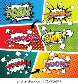 Comic Sound Effect Speech Bubble Pop Art.