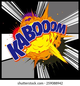 Comic sound effect-KABOOM svg