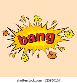 Comic sound effects in pop art vector style. Retro bubble speech with word and cartoon expression bang illustration