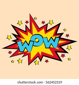 Comic sound effects in pop art vector style.  bubble speech with word and  cartoon expression sounds illustration