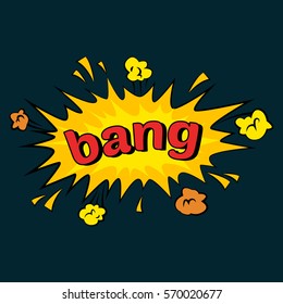 Comic sound effects in pop art vector style.  bubble speech with word and  cartoon expression sounds illustration