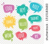 Comic sound speech bubble collection, sound effects in pop art vector style. Vector Set. Illustration and graphic elements. Art, speech, cloud