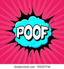 Comic Speach Bubble Effect Poof Pop Art Retro Style Web. Vector Illustration