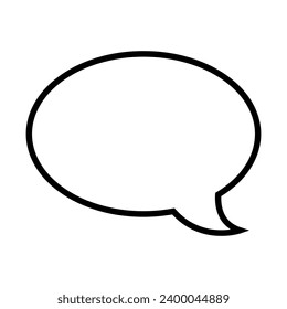Comic speech balloon icon. Vector.