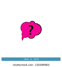 Comic Speech Bubble ask Icon 