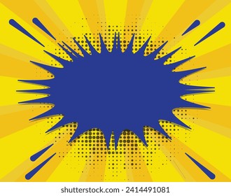  comic speech bubble background blank template. vector illustration in pop art style on purple background.