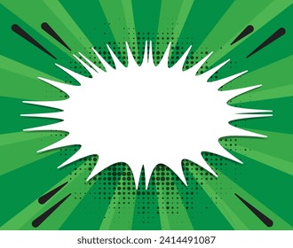  comic speech bubble background blank template. vector illustration in pop art style on purple background.
